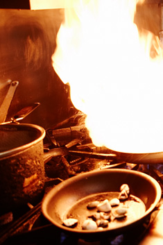 Cooking Italian food